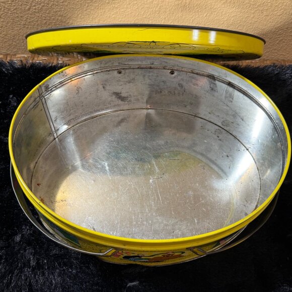 Vintage Sewing Basket Tin Victorian Old New York  Arch Oval Handle - Picture 8 of 13